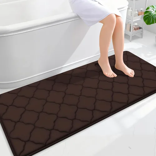 Miniatura 82 de OLANLY Alfombra de Baño de Espuma Viscoelástica de 24 x 16 pulgadas, Ultra Suave y Absorbente, Alfombras de Baño Antideslizantes, Cómodas, Lavables