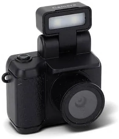 Mini llavero de cámara, 1080P Vintage pequeño grabador de video digital con luz flash LED, cámara portátil de viaje para grabación de vida de