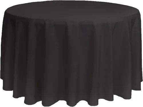 Miniatura 24 de YOUR CHAIR COVERS - Mantel redondo de poliéster prémium de 120 pulgadas - Mantel de lino color champán para mesas redondas estándar