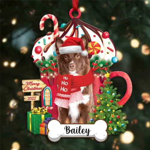 Miniatura 45 de Amantes de los perros de Navidad – Navidad de perros disponibles para muchos perros Shi Tzu – Adorno con forma personalizada, adorno de Navidad