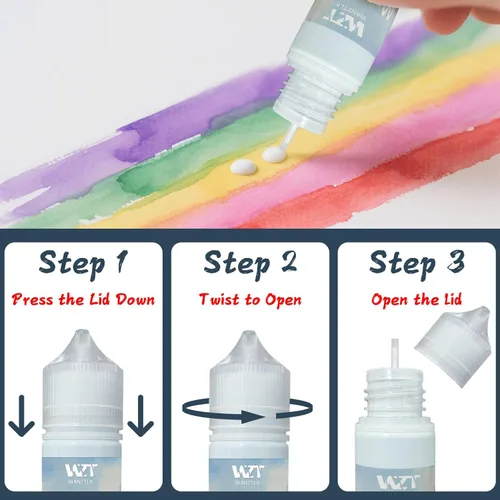 Miniatura 5 de Líquido de Enmascaramiento para Pintura de Acuarela - 60ml Blanco con Pincel y Borrador - Líquido de Enmascaramiento Artístico Fluido de Acuarela