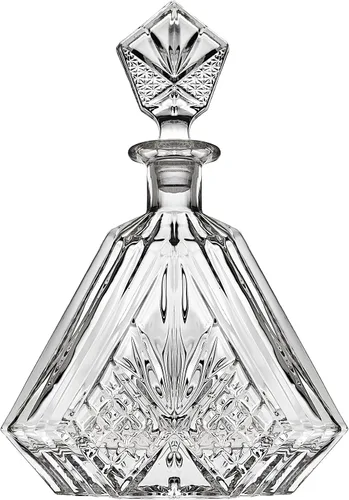 Miniatura 3 de Decantador de Whisky para Licor Scotch Bourbon o Vino, Corte Irlandés Triangular - 25.4 fl oz