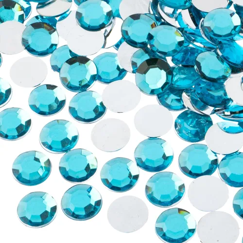 Miniatura 9 de John Bead 400 piezas de diamantes de imitación redondos acrílicos de 0.472 in (SS50), color verde, acrílico con parte trasera plana para hacer