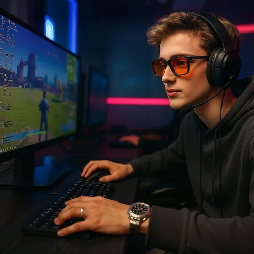 Miniatura 3 de kimorn Lentes para juegos de pantalla de computadora con bloqueo de luz azul, antifatiga y fatiga ocular para hombres y mujeres