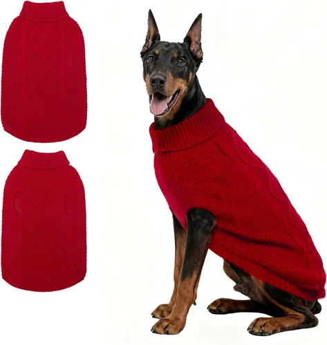 Miniatura 66 de Mihachi Suéteres para Perros Pequeños y Medianos Niña o Niño, Camisa Cálida y Suave para Perros, Abrigo para Perros para Clima Frío con Cuello