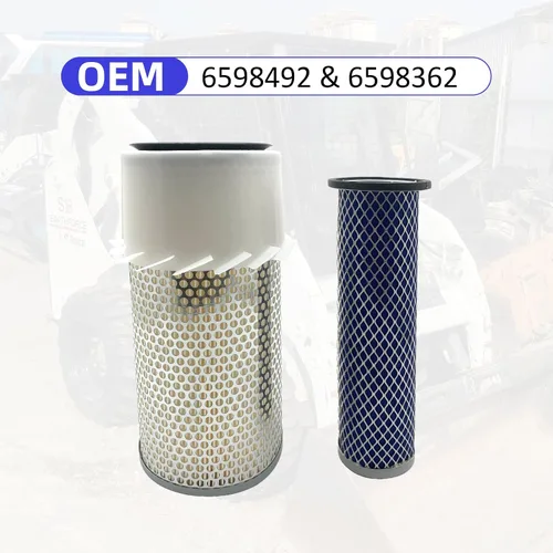 Miniatura 7 de 6598492 y 6598362 Kit de filtro de aire exterior y filtro interior para cargadores y excavadoras Bobcat 641 741 7753 843 1213 S130 T140 1600 325