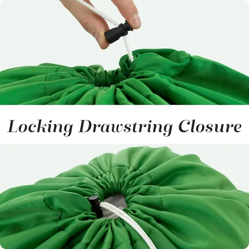 Miniatura 6 de Handy Laundry Nylon XL - Bolsa de gran capacidad con cordón de cierre, lavable a máquina, se ajusta a cestas o cestos de lavandería, sostiene 3 Verde