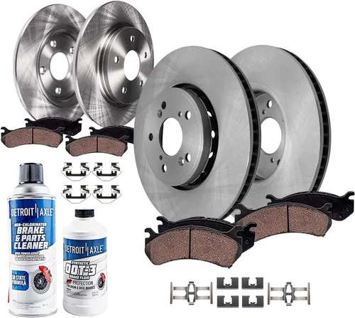 Miniatura 20 de Detroit Axle - Kit de frenos para Ford 18-21 Transit Connect, Rotores de freno de disco delantero y trasero Pastillas de freno de cerámica 2018 2019