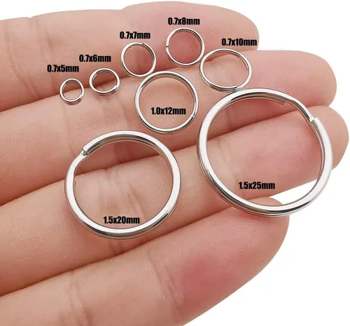 Miniatura 4 de 600 anillos de acero inoxidable para saltar de doble bucle, mini conectores para hacer joyas, collares, pulseras y aretes (0.028 x 0.197 in-12648)