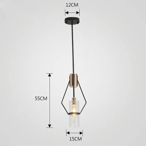 Miniatura 6 de Lámpara colgante de cristal nórdico, lámpara colgante de una sola cabeza, lámpara de metal ajustable para isla de cocina, sobre fregadero y baño