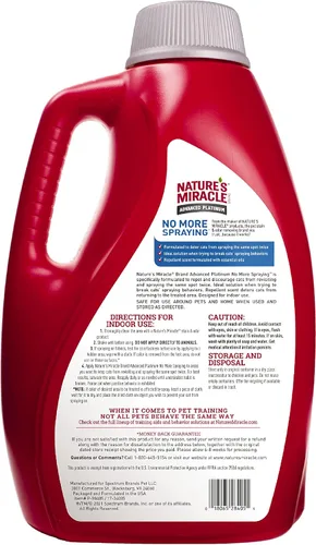 Miniatura 2 de Nature’s Miracle Advanced Platinum No More Spraying, 128 onzas, ayuda a desalentar el rociado repetitivo de gatos