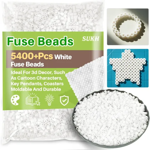 Miniatura 8 de Sukh 5400+Pcs Cuentas de Fusible - Juego de Cuentas de Fusible Juego de Cuentas de Fusión Cuentas de Fusible a Granel Cuentas de Hierro