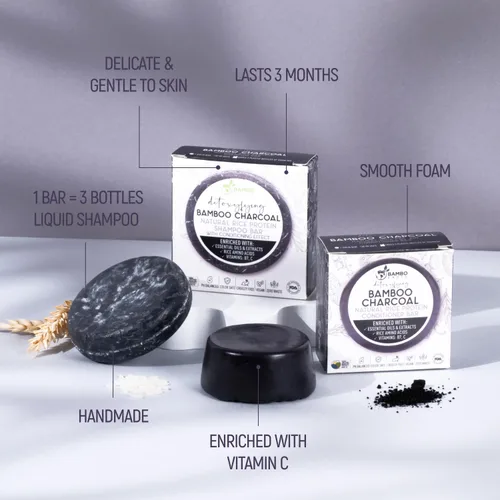 Miniatura 2 de Champú y acondicionador de agua de proteína de arroz sólido - Barras de champú y acondicionador para el cabello con todos los aceites esenciales
