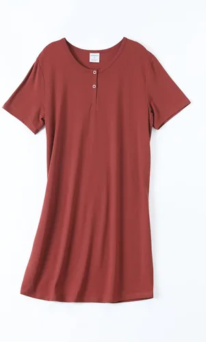 Miniatura 4 de CONOMAX Paquete de 3 camisones suaves para mujer, camisón de manga corta para dormir, ropa de dormir