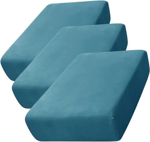 Miniatura 58 de CONRUSER Funda de cojín elástica de terciopelo suave, funda de cojín de felpa de terciopelo suave, funda de sofá, protector de muebles con parte