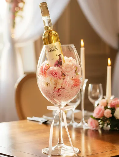 Miniatura 3 de NiHome Artisan - Vaso de vino gigante soplado a mano de 100 onzas para celebraciones y reuniones, 15 pulgadas de alto y 4.5 pulgadas de boca