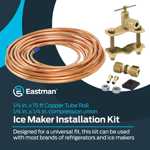 Miniatura 2 de Eastman Kit de instalación para máquina de hielo, tubo de cobre de 1/4 pulgadas x 15 pies, 48398
