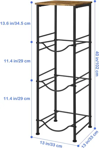 Miniatura 2 de OYEAL Soporte para botella de agua de 5 galones, organizador de 3 niveles con estante superior, dispensador de agua resistente para cocina, sala