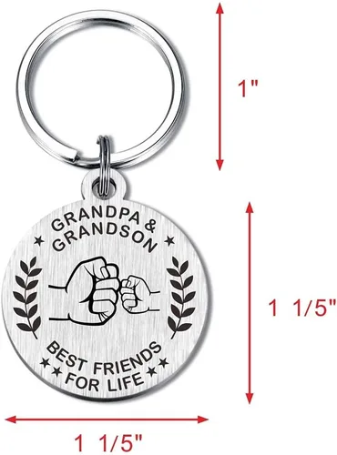 Miniatura 3 de MXRSDF Regalos para abuelos llavero para nieta y abuelo