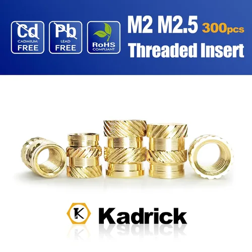 Miniatura 2 de 300 piezas de inserciones roscadas M2 M2.5 para plástico con puntas de ajuste térmico, kit de inserciones de ajuste térmico M2 y M2.5, inserciones