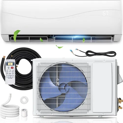 Miniatura 12 de SIMOE Mini división habilitada para 9000 BTU, aire acondicionado y calentador con inversor, enfría hasta 450 pies cuadrados, 115 V, aire