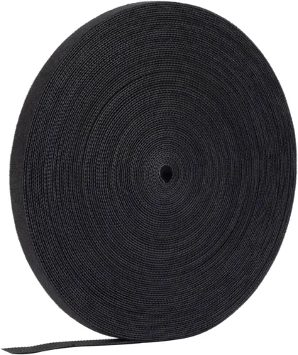Miniatura 2 de Correas reutilizables para cables, rollo de gestión de cables, cierre negro, cinta de gancho y bucle de doble cara (1/2 pulgada)