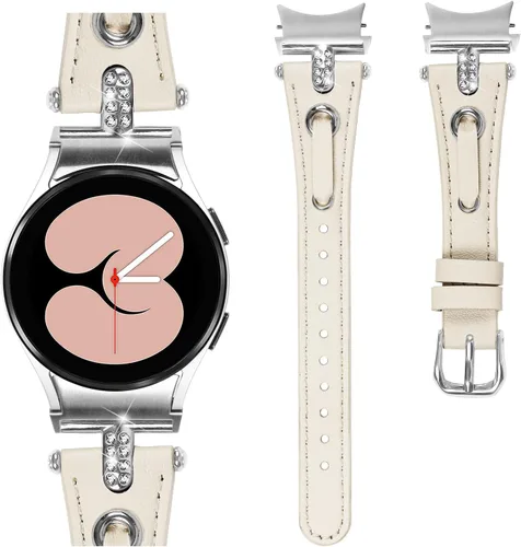 Miniatura 11 de DEALELE Correas compatibles con Samsung Galaxy Watch 6/6 Classic / 5/5 Pro / 4/4 Classic/Galaxy 3 1.614 in / Active 2, correa de repuesto de cuero