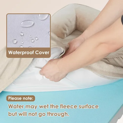 Miniatura 3 de EHEYCIGA – Cama ortopédica impermeable para perros pequeños, de espuma viscoelástica tipo caja de huevos, con bordes elevados y base antideslizante