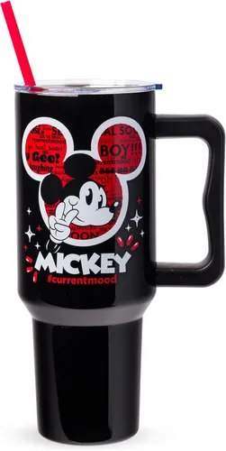 Miniatura 41 de Silver Buffalo Disney Lilo and Stitch Aloha - Vaso de acero inoxidable de doble pared con asa y pajilla, se adapta al portavasos estándar, 40 onzas