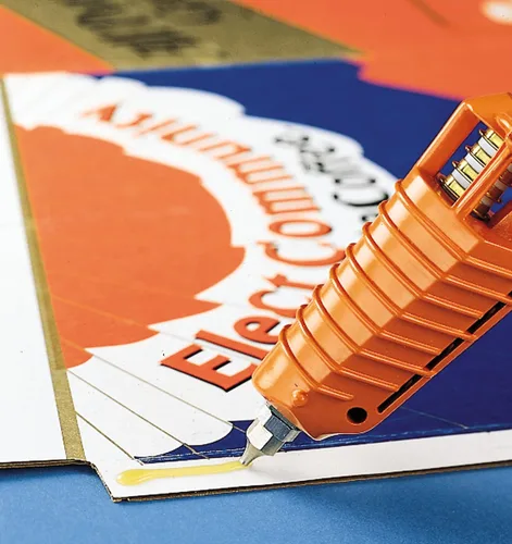 Miniatura 2 de 3M Adhesivo caliente del derretimiento del ámbar claro 3762LMB, caja de 22 libras con la pelotilla plástica del trazador de líneas