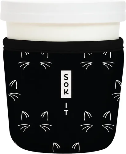 Miniatura 208 de Sok It IceCreamSok - Funda de neopreno aislada (flores abstractas, pintas de helado cónicas)
