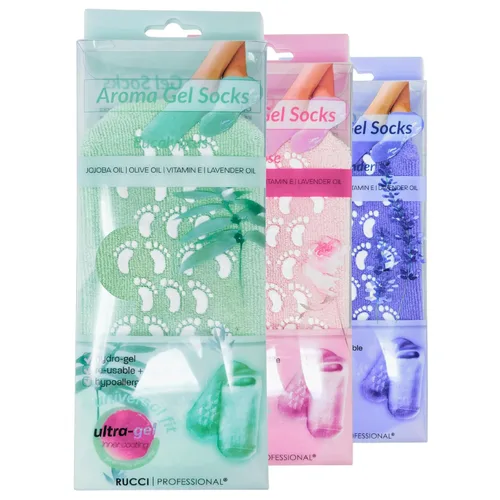 RUCCI Botines de gel hidratantes, colores surtidos (rosa/verde/púrpura), 2 unidades