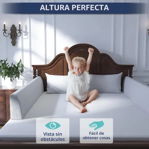 Miniatura 5 de FigTime Protector de cama para niños pequeños, riel de cama de espuma para niños pequeños, protector de riel de cama para niños pequeños, riel