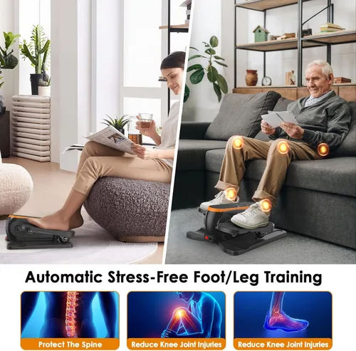 Miniatura 5 de Under Desk Elliptical Machine for Senior Mini Elliptical Leg Exerciser with Remote Quiet Portable Electric Seated Foot Pedal Exerciser for Home