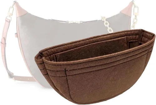 Divitize Organizador de bolso de alta calidad compatible con LV Loop Hobo GM bolsa inserta – Inserto de fieltro hecho a mano de 0.079 in, ajuste