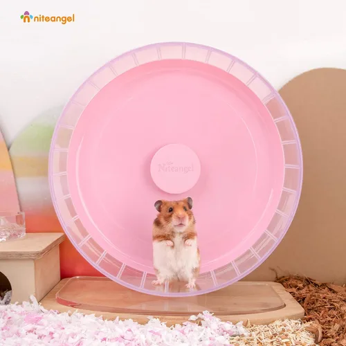 Miniatura 4 de Niteangel - Ruedas de ejercicio supersilenciosas para hámster, con soporte ajustable, para ratones, jerbos u otros animales pequeños