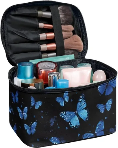Miniatura 2 de doginthehole Bolsa de maquillaje, bolsa de cosméticos de viaje, bolsa de aseo portátil grande, organizador de accesorios para mujeres y niñas