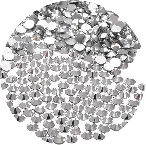 Miniatura 65 de NCB 288 diamantes de imitación de cristal redondos para arte de uñas, con parte trasera plana, para hacer accesorios de bricolaje, zapatos, ropa