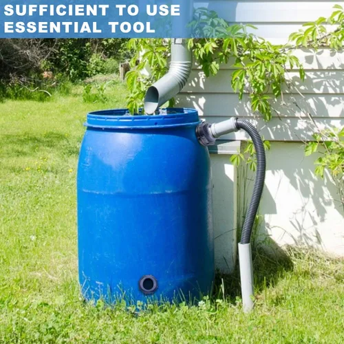Miniatura 7 de Outus Conector de tanque de agua de montaje de mamparo de PVC de 2 pulgadas para barriles de lluvia, acuarios, estanques o tanques de agua