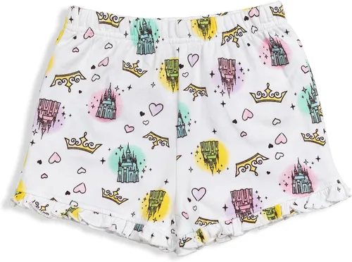 Miniatura 3 de Disney Princess Ariel Moana Jasmine Rapunzel Belle - Camiseta gráfica y pantalones cortos para niñas de bebé a niño pequeño