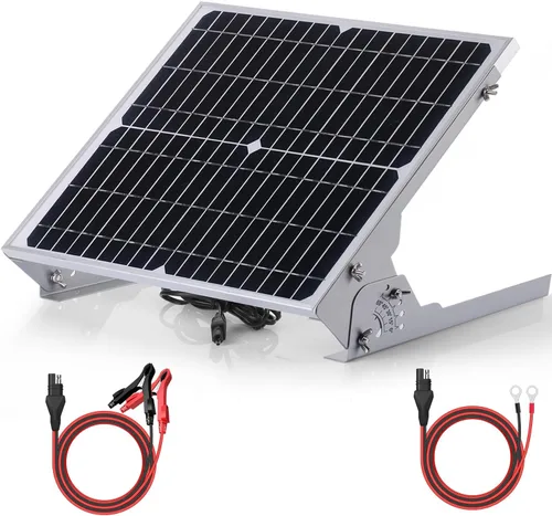 Miniatura 9 de SUNER POWER Mantenedor de cargador de batería solar de 24 V y 30 W, controlador de carga MPPT ultra inteligente integrado, kit de carga de goteo