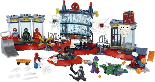 Miniatura 2 de LEGO Marvel Spider-Man Attack on The Spider Lair 76175 - Juguete de construcción genial, con la sede de Spider-Man; incluye Spider-Man, Duende Verde