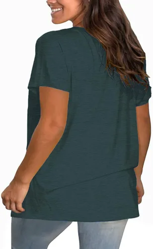 Miniatura 4 de Camisetas de manga corta para mujer con estampado de mamá de talla grande