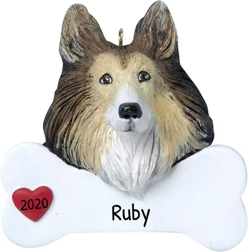 Miniatura 12 de Adornos de Navidad personalizados para perros 2024 – Adornos navideños de hueso de perro Husky para amantes de los perros, adorno de primera Navidad