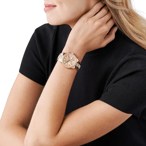 Miniatura 4 de Reloj Ritz de acero inoxidable para mujer de Michael Kors con cristal Topring.