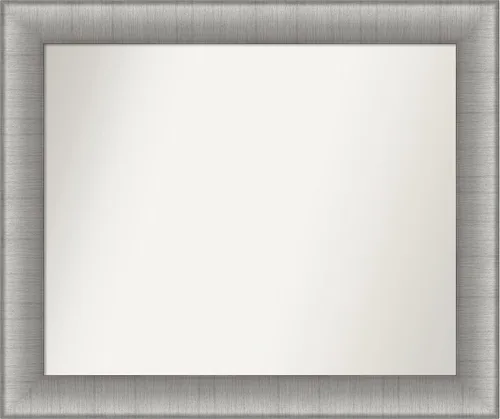 Miniatura 440 de Amanti Art Espejo de baño plateado para sobre fregadero, 28 x 47 pulgadas, espejo rectangular de plata imperial, marco de madera tradicional de gran