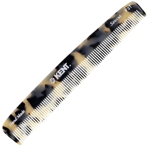 Kent F3T TW - Peine de dientes finos – Peine para separar y alisar el cabello para hombres y mujeres, removedor de caspa, corte de sierra y pulido a
