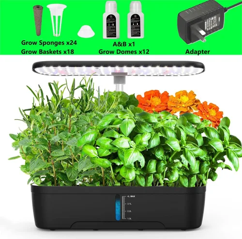 Miniatura 4 de Sistema de cultivo hidropónico, jardín de hierbas interior, 12 cápsulas Sistema de cultivo hidropónico, kit de jardín de hierbas sistema