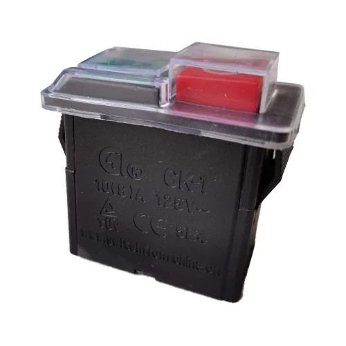 Miniatura 2 de CK-1 Interruptores electromagnéticos On-Off Interruptor de botón impermeable para taladro de banco y máquina de muela abrasiva 10 (8) A CA 125V