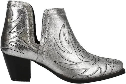 Miniatura 3 de ROPER Para Mujer Rowdy Bordado Puntera Casual Botas Tobillo Tacón Medio 2-3" - Marrón